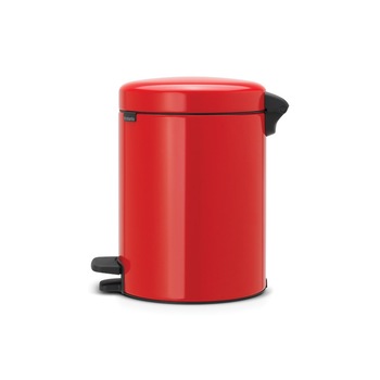 Cos de gunoi inox cu pedala NewIcon, Passion Red, 5 l Cos de gunoi inox cu pedala NewIcon, Passion Red, 5 l
