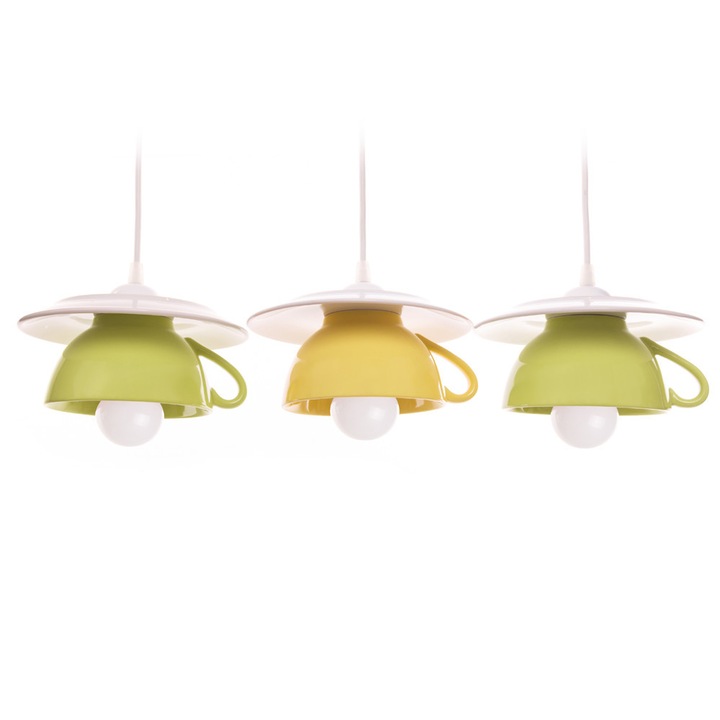 Lustra "Afternoon tea" triple crazy light mix, green-yellow-green