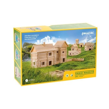 Set constructie arhitectura Vario Massive, 209 piese mari din lemn, Walachia Set constructie arhitectura Vario Massive, 209 piese mari din lemn, Walachia