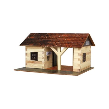 Set constructie arhitectura Gara mica, 115 piese din lemn, Walachia Set constructie arhitectura Gara mica, 115 piese din lemn, Walachia