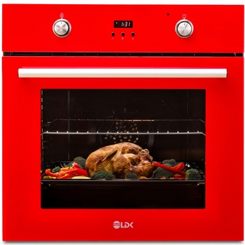 Cuptor incorporabil LDK A69EVRD001, Digital, 60 litri, 4 Functii, Autocuratare catalitica, Timer, Grill, Iluminare, Clasa A, 3 Ani garantie, Rosu Cuptor incorporabil LDK A69EVRD001, Digital, 60 litri, 4 Functii, Autocuratare catalitica, Timer, Grill, Iluminare, Clasa A, 3 Ani garantie, Rosu