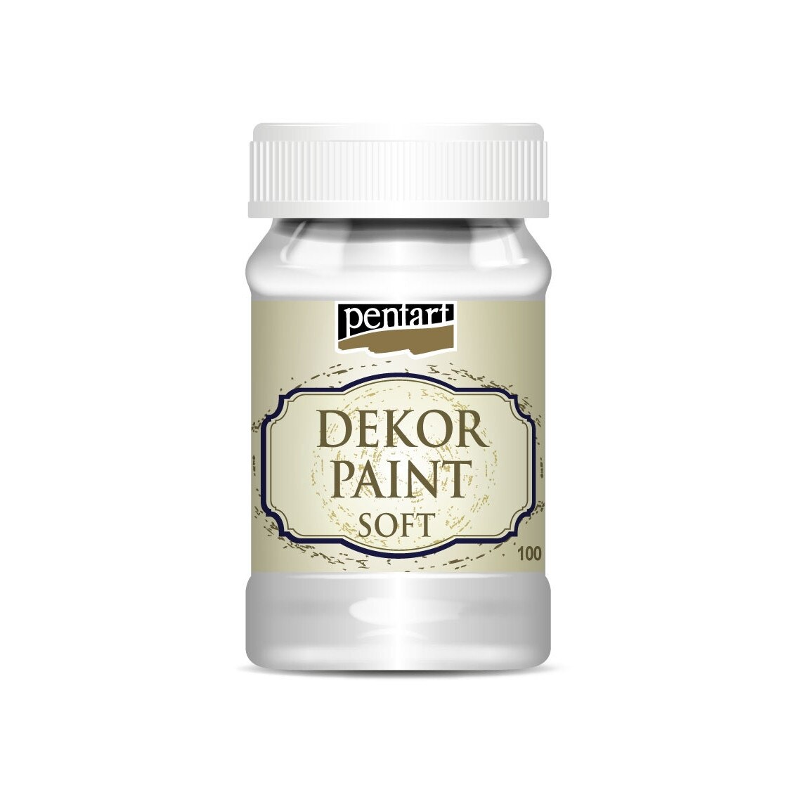 Vopsea decorativa soft Pentart - alb, 100 ml