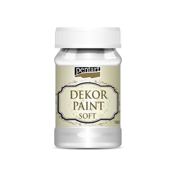 Vopsea decorativa soft Pentart - alb, 100 ml Vopsea decorativa soft Pentart - alb, 100 ml