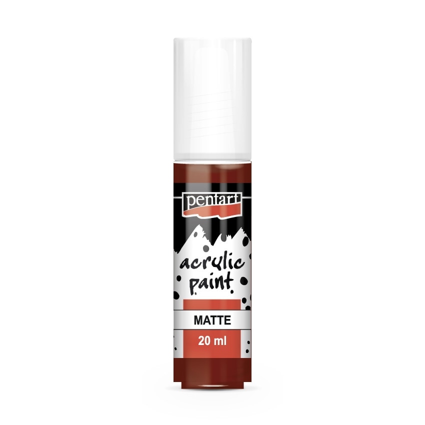 Vopsea acrilica mata pe baza de apa Pentart - bordo, 20 ml