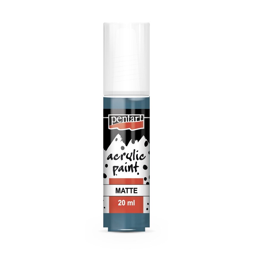 Vopsea acrilica mata pe baza de apa Pentart - albastru deschis, 20 ml