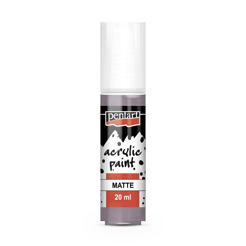 Vopsea acrilica mata pe baza de apa Pentart - violet deschis, 20 ml