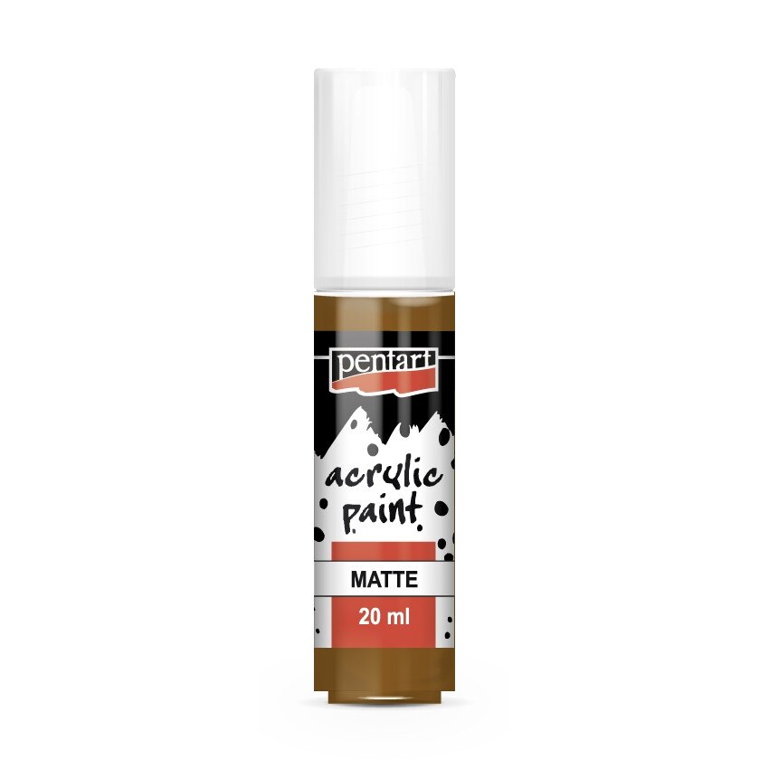 Vopsea acrilica mata pe baza de apa Pentart - maro deschis, 20 ml