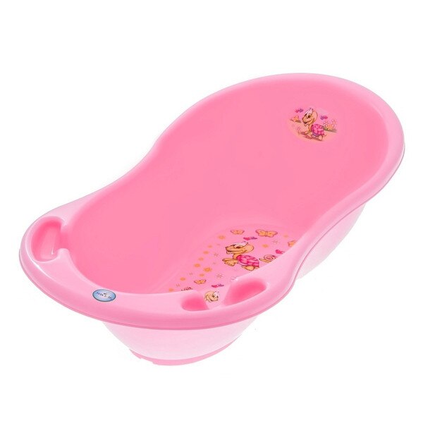 Cadita pentru bebelusi 102 cm Tega Baby Happy Turtle CTH1R, Roz
