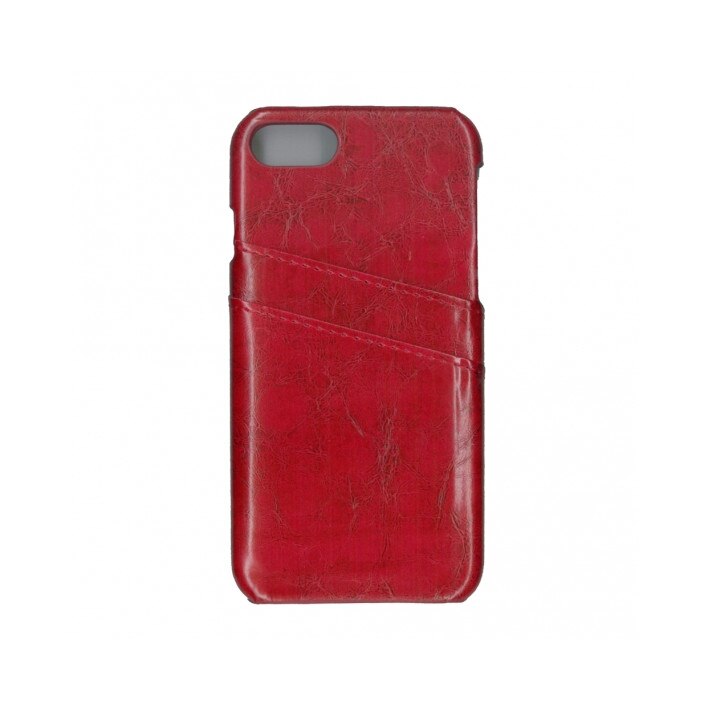 Carcasa de protectie cu buzunare card pentru iPhone 8, Gema, rosu