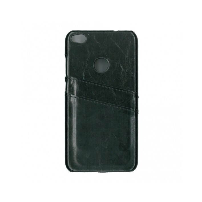 Carcasa de protectie cu buzunare card pentru Huawei P8 Lite, Gema, negru