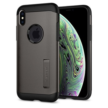 Carcasa Spigen iPhone XS Slim Armor, Gunmetal Carcasa Spigen iPhone XS Slim Armor, Gunmetal