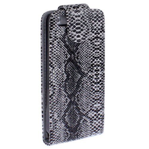 Husa protectie SNAKE-B pentru iPhone 4, 4S, Flip vertical, Piele