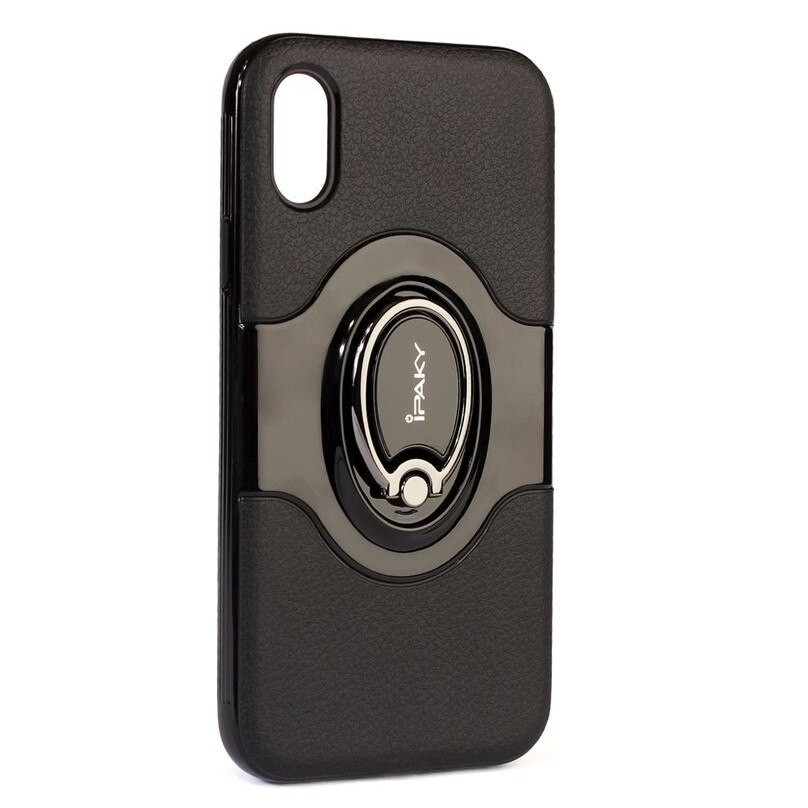 Capac de protectie Ipaky Ring pentru Apple Iphone X, negru