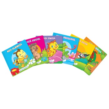 Set 6 carti Mici, dar folositoare: Ariciul, Omida, Gaita, Furnica, Albinuta, Broscoiul, Editura Prut Set 6 carti Mici, dar folositoare: Ariciul, Omida, Gaita, Furnica, Albinuta, Broscoiul, Editura Prut