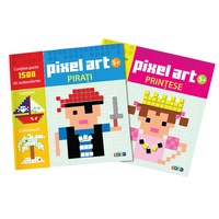 Set 2 carticel Pixel Art - Mozaic cu abtibilduri, Editura Prut
