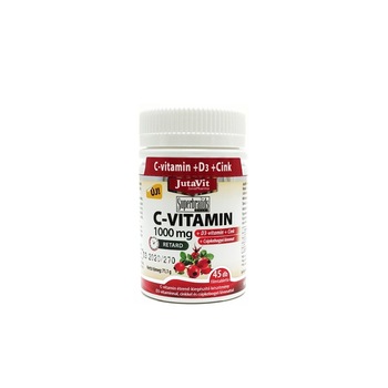 Vitamina C, Jutavit, 1000 mg, x 45 comprimate Vitamina C, Jutavit, 1000 mg, x 45 comprimate