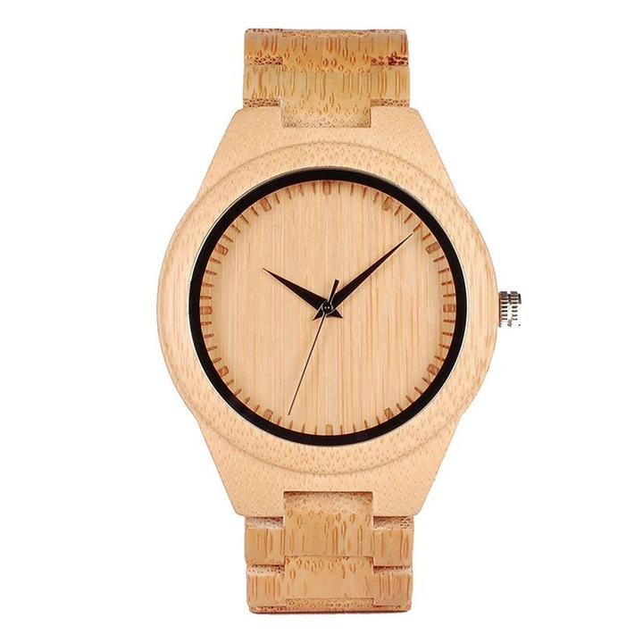 Дървен часовник Bobo Bird, С дървена каишка, D19