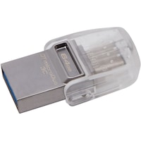 Memorie USB Kingston DataTraveler MicroDuo 3C, 64GB, USB 3.1 Type-C, Gri