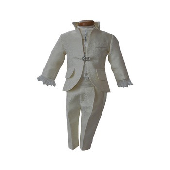 Costumas botez Avorio, Darline, 6 piese, ivoire, 0-1 an Costumas botez Avorio, Darline, 6 piese, ivoire, 0-1 an