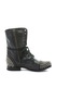 Steve Madden, Tarney rövid szárú bőrbakancs, Fekete / Ezüstszín, 38
