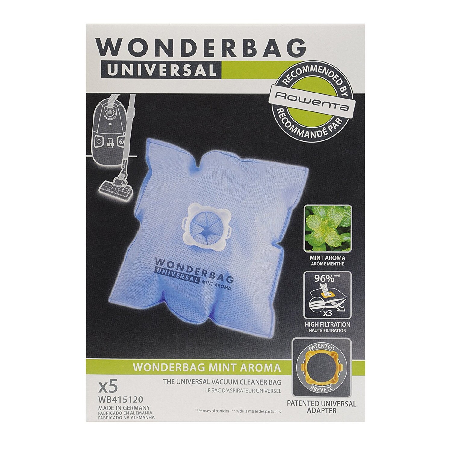 Privilege tuberculosis Laziness Set 5 saci aspirator ROWENTA Wonderbag Universal Fresh Line WB4151 - eMAG.ro