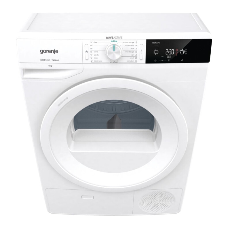 Сушилня Gorenje DE82/G, Клас А++, Термопомпа, Обем 8кг, Бяла - eMAG.bg
