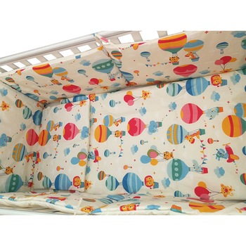 Lenjerie patut bebe cu 5 piese  Lenjerie patut bebe cu 5 piese