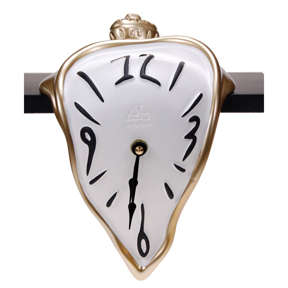 Ceas pentru etajera, de culoare alb-auriu, Antartidee