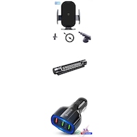 set 3 buc incarcator car automatic sensorfast wireless chargers pentru iphone 8 8 x xr xs  xsmax 75w  incarcator auto fast 9v31a 2 x usb  afisare numar de telefon pentru parcare temporara c10 imagen 0_0_0