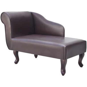 Sezlong elegant, vidaXL, tapiterie din piele artificiala, Maro, 104 x 51 x 69,5 cm Sezlong elegant, vidaXL, tapiterie din piele artificiala, Maro, 104 x 51 x 69,5 cm