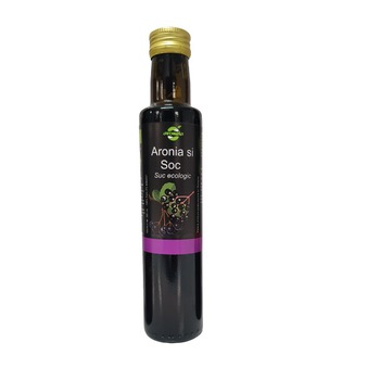 Aromela - Suc Natural 250ml Aronia cu Soc, 100% fruct presat la rece, Suc BIO produs in Romania Aromela - Suc Natural 250ml Aronia cu Soc, 100% fruct presat la rece, Suc BIO produs in Romania