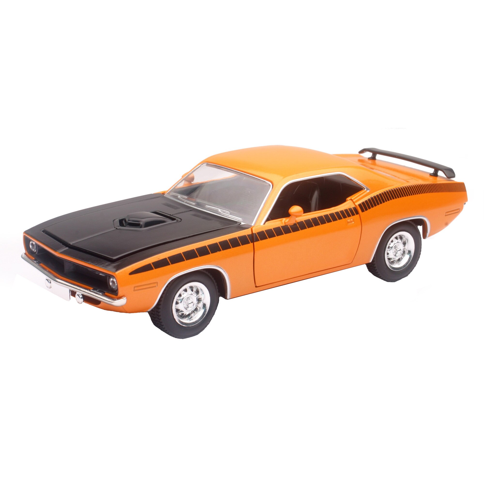 Masinuta diecast Plymouth Cuda 1970, Portocaliu, 1:24