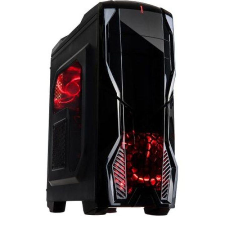 Sistem PC Desktop INTEL Coffe Lake i7-8700K pana la 4.7GHz, 32GB DDR4, HDD 2TB + SSD 240GB, nVidia GTX1060 6GB GDDR5, DVDRW, Carcasa Gaming Segotep + Cadou Tastatura si Mouse Wired