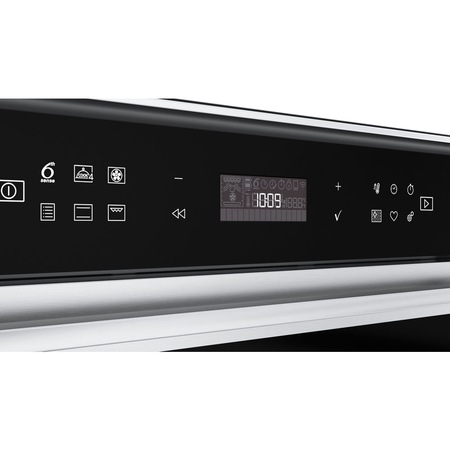 Cuptor incorporabil Whirlpool W7OM44S1P, Electric, Multifunctional, Grill, Timer, Display, Tehnologia 6th Sense, Autocuratare pirolitica, 73 l, Clasa A+, Inox