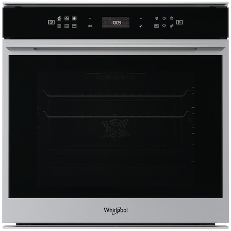 Cuptor incorporabil Whirlpool W7OM44S1P, Electric, Multifunctional, Grill, Timer, Display, Tehnologia 6th Sense, Autocuratare pirolitica, 73 l, Clasa A+, Inox