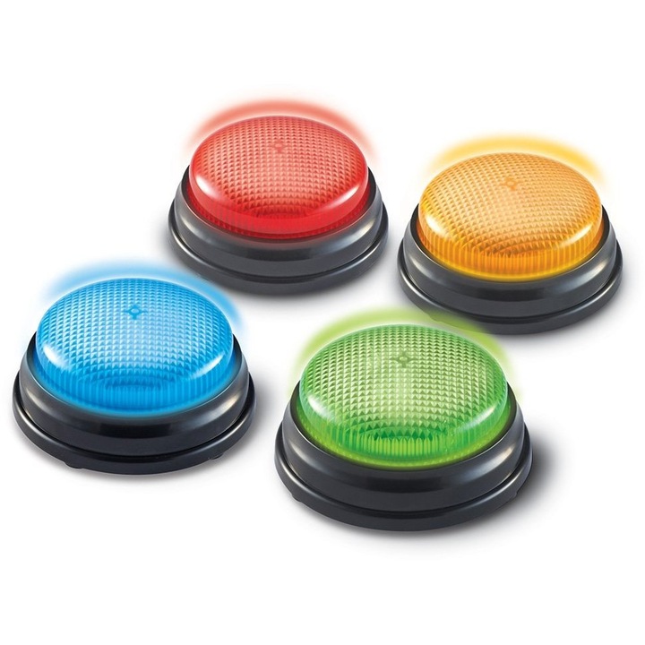 Set sonerii cu lumini si sunete pentru raspuns Learning Resources, 4 bucati765023837766