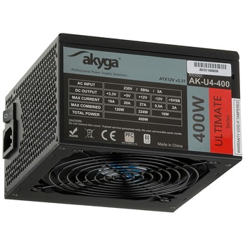 Sursa alimentare Akyga Ultimate ATX Power Supply 400W AK-U4-400 80+Bronze Fan12cm P8 4xSATA PCI-E Sursa alimentare Akyga Ultimate ATX Power Supply 400W AK-U4-400 80+Bronze Fan12cm P8 4xSATA PCI-E