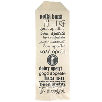 Pungi din hartie pentru tacamuri 7,5 x 20 cm , 100 bucati / set Pungi din hartie pentru tacamuri 7,5 x 20 cm , 100 bucati / set