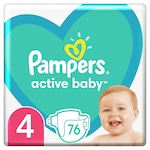 Pampers Active Baby Giant Pack pelenka, 4-es méret, 76 db