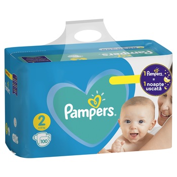 Scutece Pampers Active Baby Giant Pack Marimea 2, Nou Nascut, 4 -8 kg, 100 buc Scutece Pampers Active Baby Giant Pack Marimea 2, Nou Nascut, 4 -8 kg, 100 buc