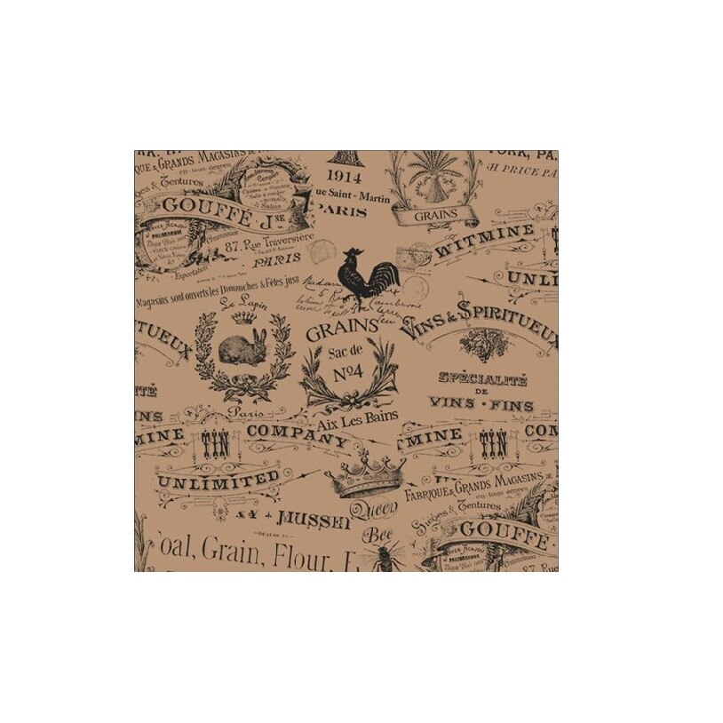 Hartie pentru servit LEONE, Rezistenta la ulei, Vintage, 12.5x20cm, 500 buc. In pachet