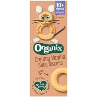 Biscuiti pentru bebelusi Bio Organix cu Lapte si Vanilie, 54 g, de la 10 luni