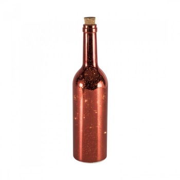 Sticla decorativa cu ghirlanda LED, 30 cm, alimentare baterii, comutator, culoare rosu Sticla decorativa cu ghirlanda LED, 30 cm, alimentare baterii, comutator, culoare rosu