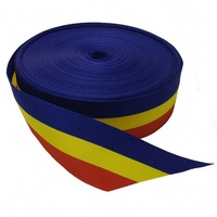 Banda BRAU TRICOLOR ROMANIA, latime 40 MM, lungime rola 25 ml