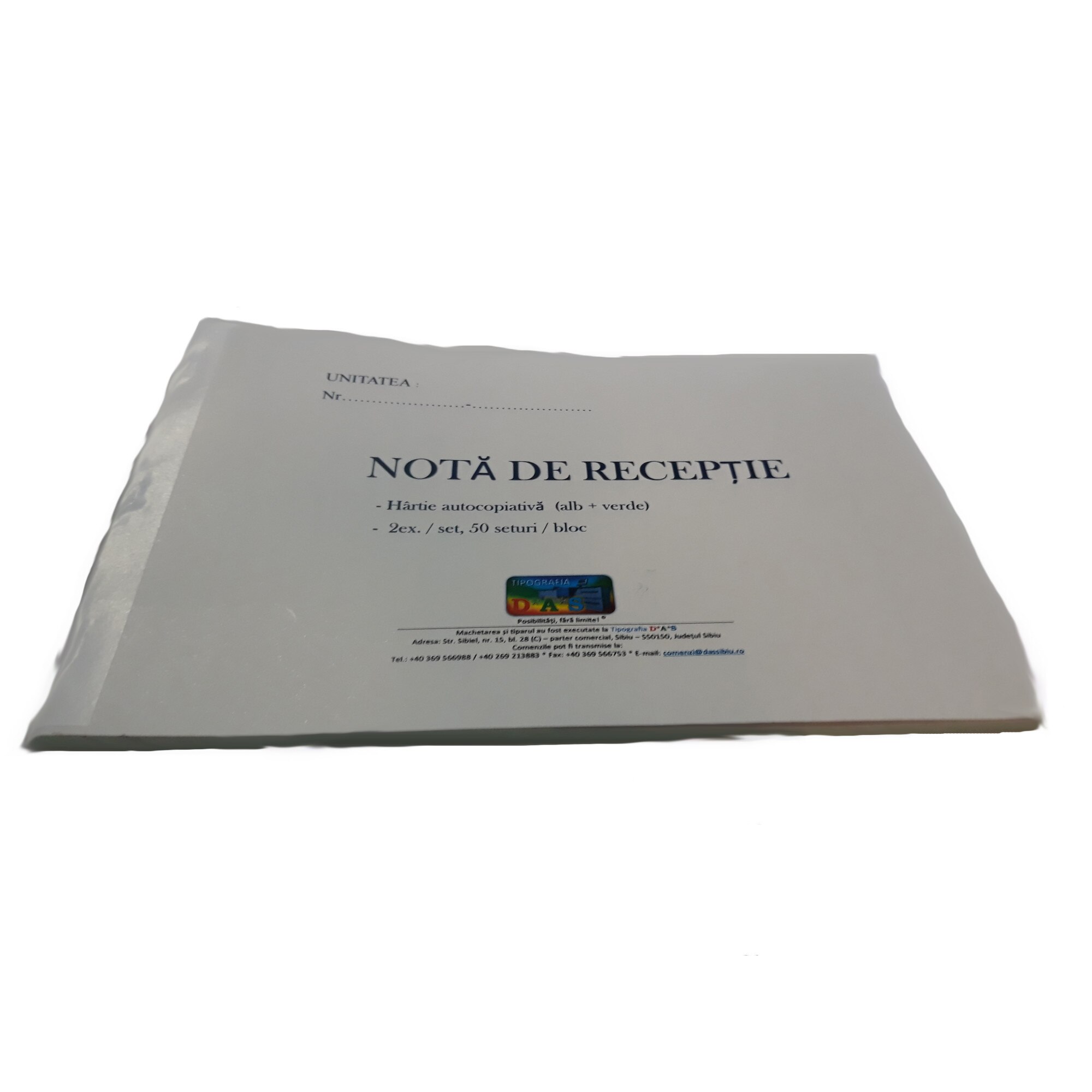 Nota de receptie si const de dif (in unit cu amanuntul), A4