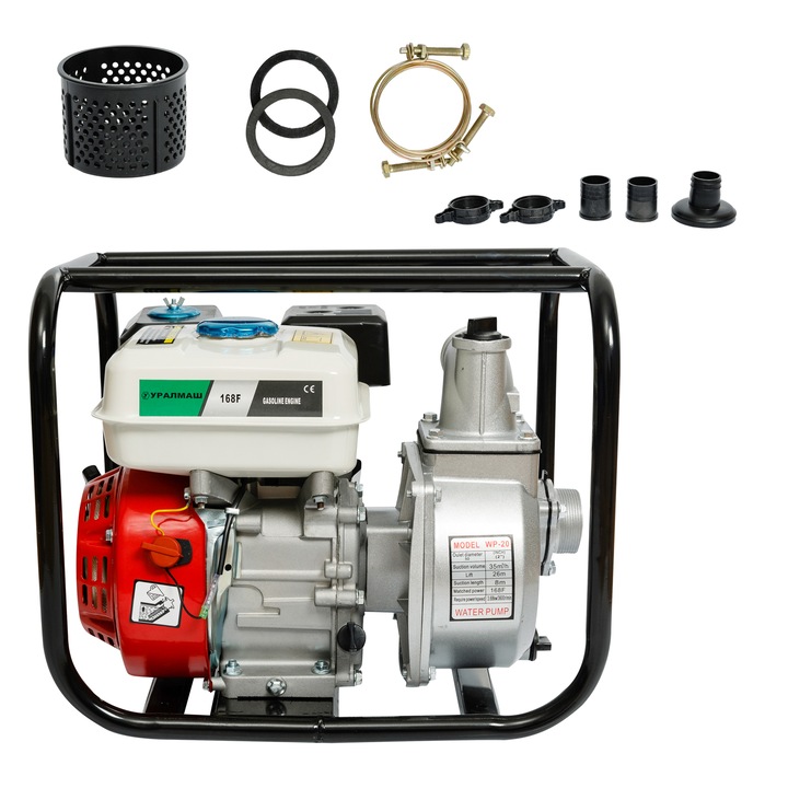 Бензинова помпа URAL, 2 Toli, 35m3/час, изпразване 26m, 6.5HP