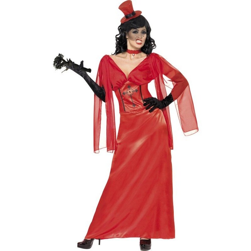 Costum vampirita Lady cu palarie M