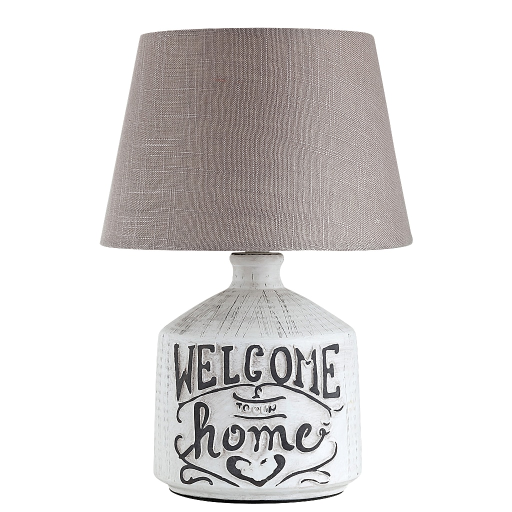 Veioza Rabalux Petra, E14, 40W, 35 cm, ceramica/textil, Alb/Bej