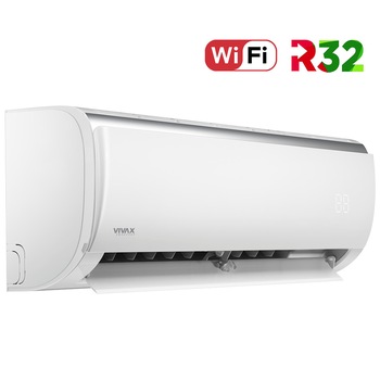 Aer conditionat Vivax ACP-18CH50AEQI Q-Design R32, Wi-Fi, Inverter, 18000 BTU/h, Clasa A++, ecran LCD, Pornire silentioasa, Sleep mode, Turbo mode, Timer, Protectie Anti-Inghet, Autocuratare Aer conditionat Vivax ACP-18CH50AEQI Q-Design R32, Wi-Fi, Inverter, 18000 BTU/h, Clasa A++, ecran LCD, Pornire silentioasa, Sleep mode, Turbo mode, Timer, Protectie Anti-Inghet, Autocuratare
