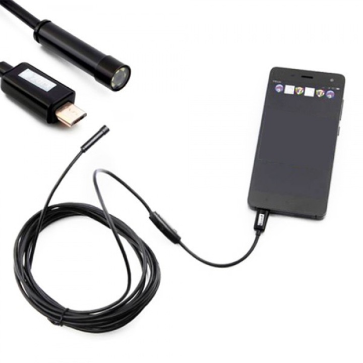 Camera de supraveghere, BoreScope, 7mm, Negru